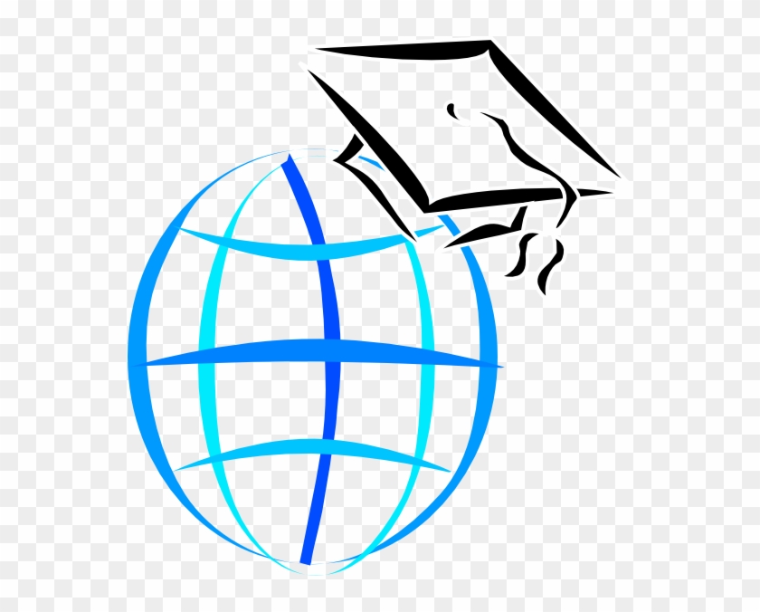 Mortarboard Globe Clip Art - Clip Art #258591