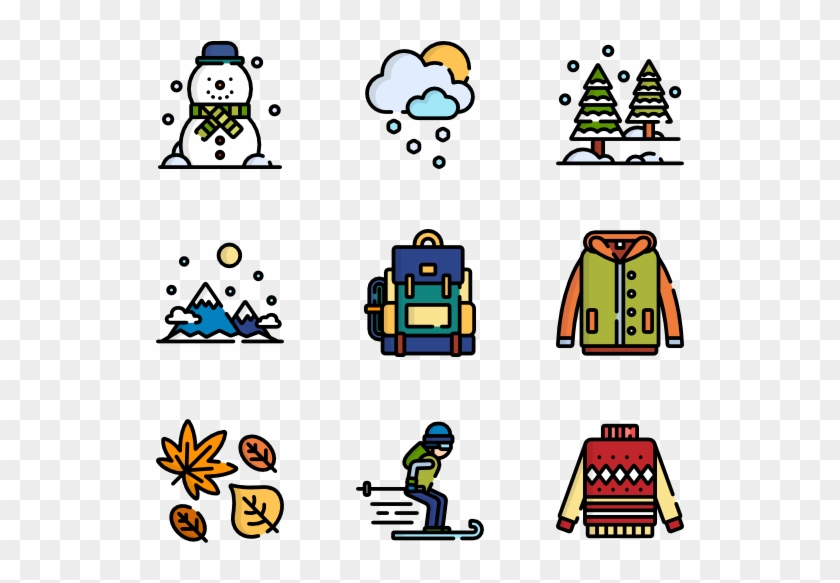 Winter 50 Icons - Vector Graphics #258613