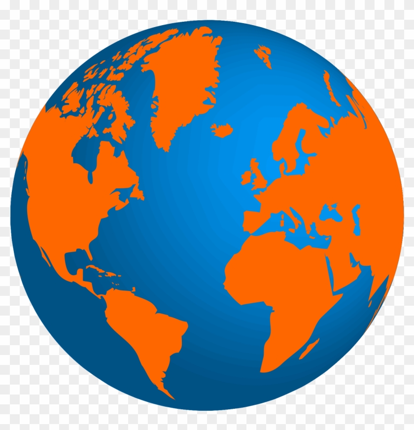 Globe Terrestre Orange Te Bleu - Blue And Orange Earth #258681