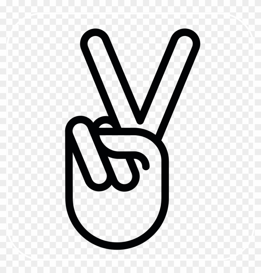 Hand Peace Sign Clipart - Transparent Background Peace Sign Hand Png #258686