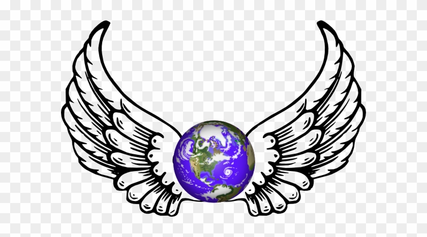 Wings Clipart Earth - Angel Wings And Halo #258714