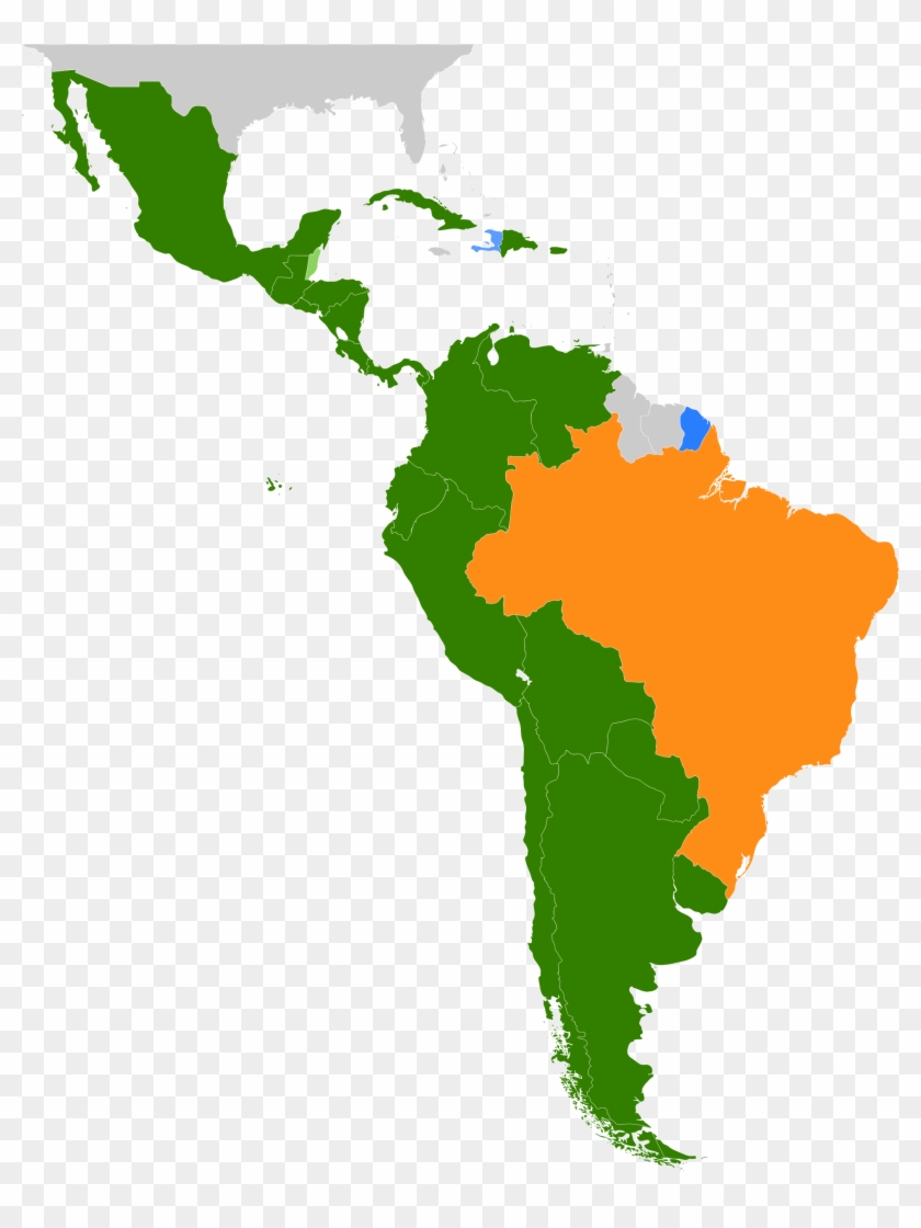 Latin America Map Clipart - Latin American Cultural Regions #258741
