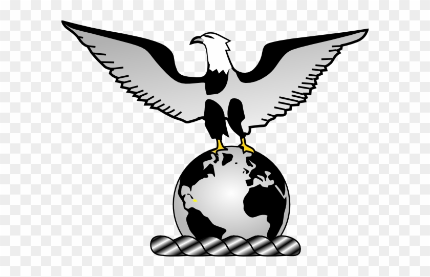 Eagle Over Globe Clip Art - Earth Globe #258774