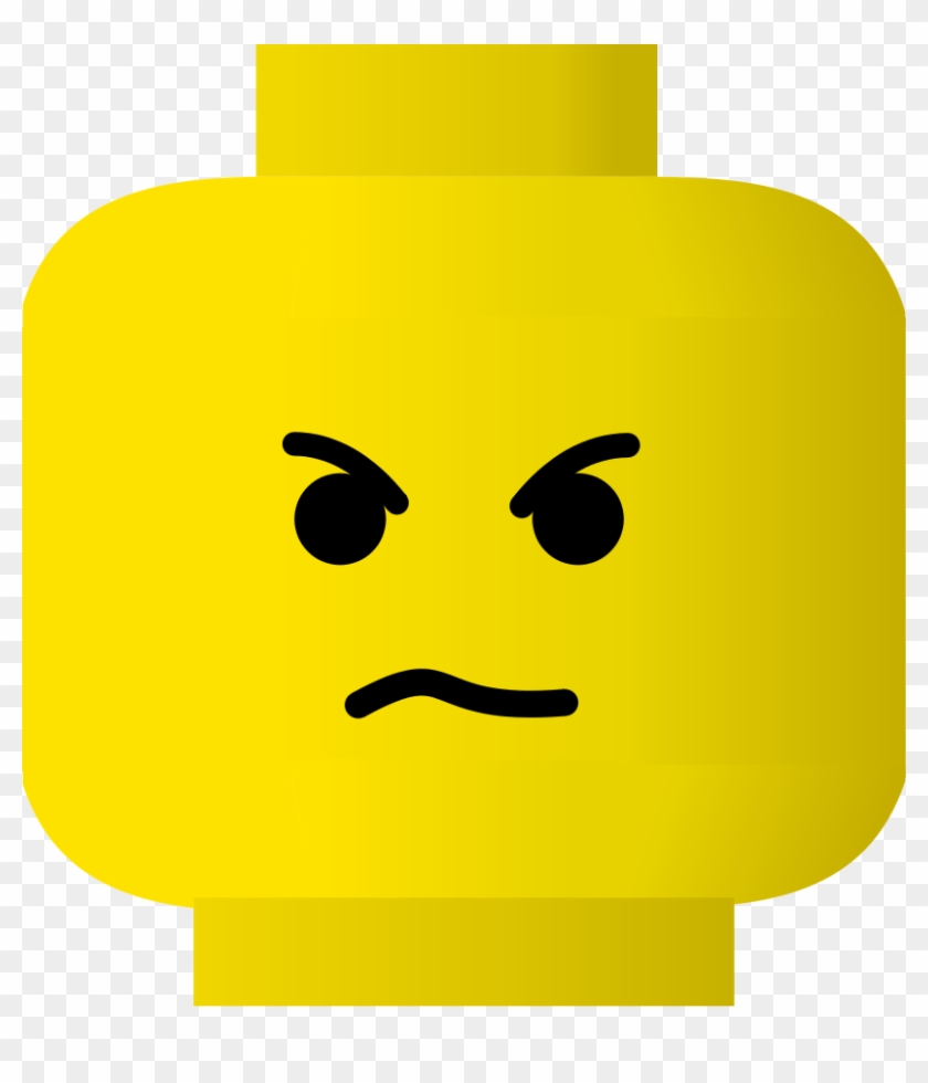 Smiley Clipart Upset - Angry Lego Face #258872