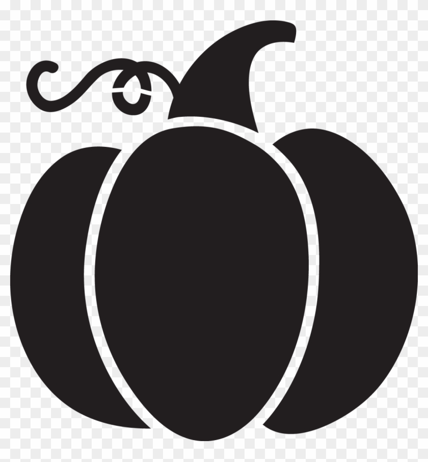 Pumpkin Clip Art Black White - Pumpkin Png Black And White #258890