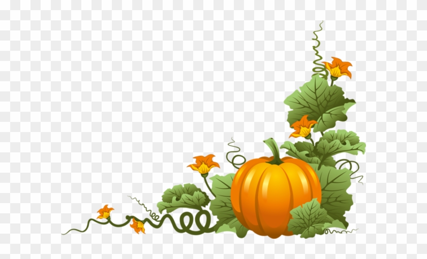 Pumpkin Tubes - Corner Border Clipart Pumpkin #259045