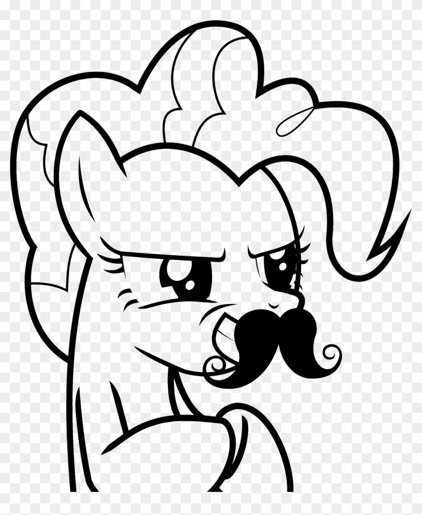 Pinkie Pie Moustache - Pinkie Pie Pumpkin Stencil #259063