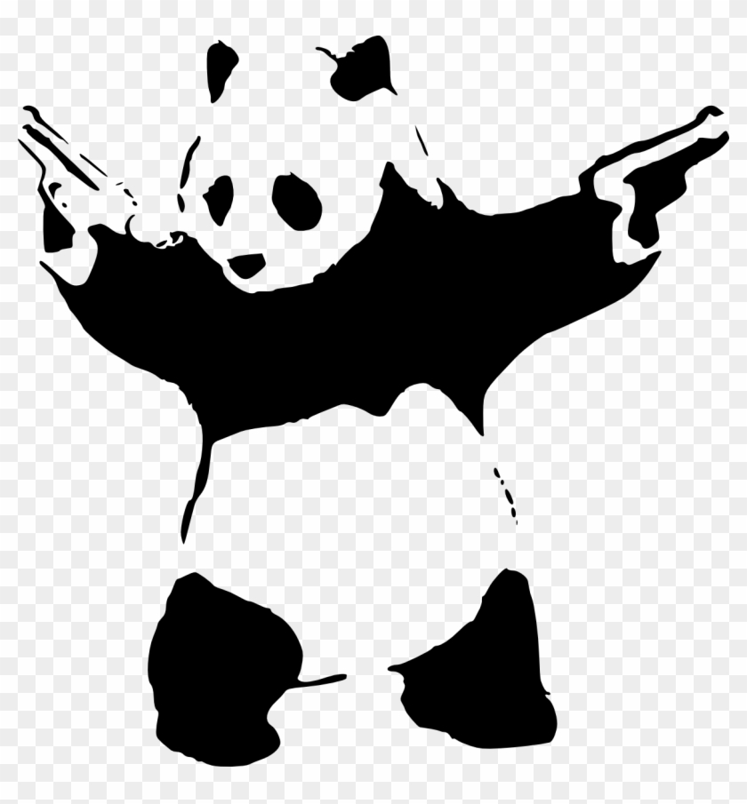 Devil Stencil Wallpapers - Banksy Panda With Guns #259089