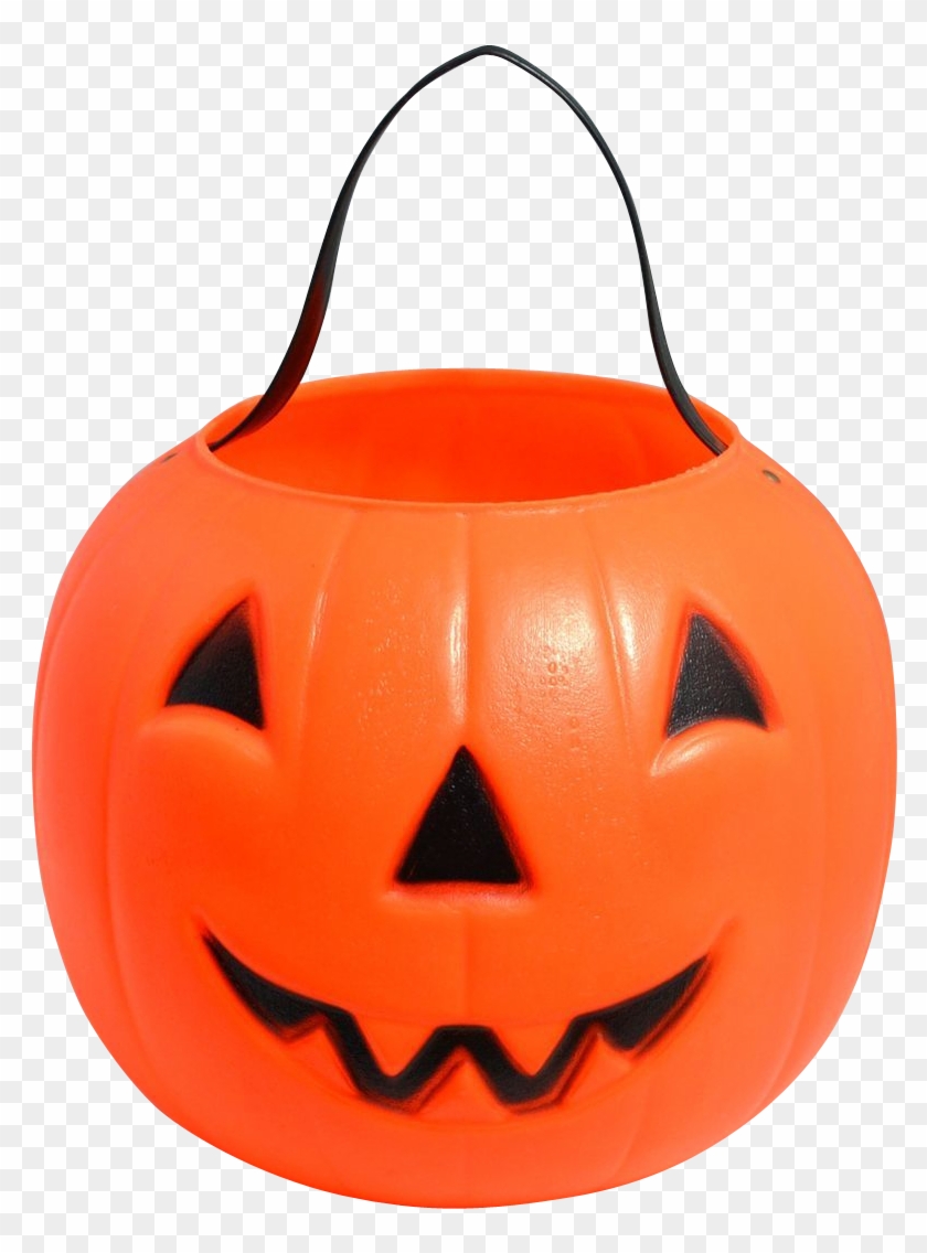 Empire Blow Mold Plastic Jack O Lantern Candy Pail - Halloween Candy Bag Png Transparent #259122