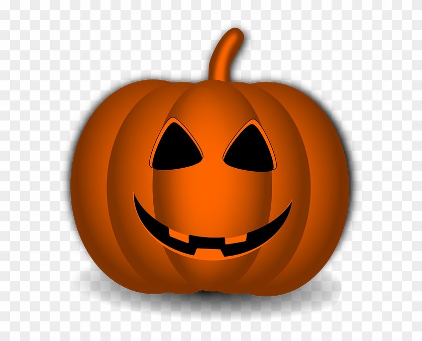 Happy Pumpkin Clip Art At Clker - Happy Face Halloween Pumpkin #259178