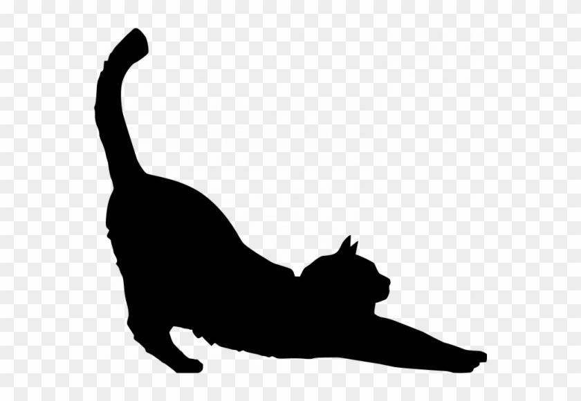 Alongamento Imagem De Vetor Silhueta Gato Vectores - Cat Silhouette Stretching #259183