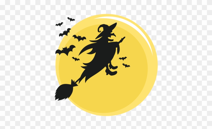 Halloween Witch Svg Scrapbook Title Svg Cutting Files - Halloween Witch Svg File #259236