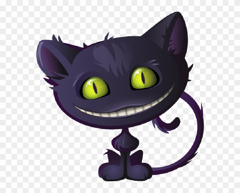 Black Cat - Cheshire Cat Tile Coaster #259320