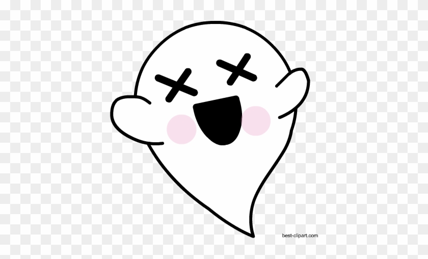 Cute And Happy Ghost Clip Art - Cute Halloween Photo Booth Props #259342