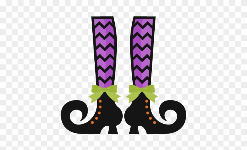 Legs Clipart Cute Halloween Witch - Witch Legs Silhouette #259373