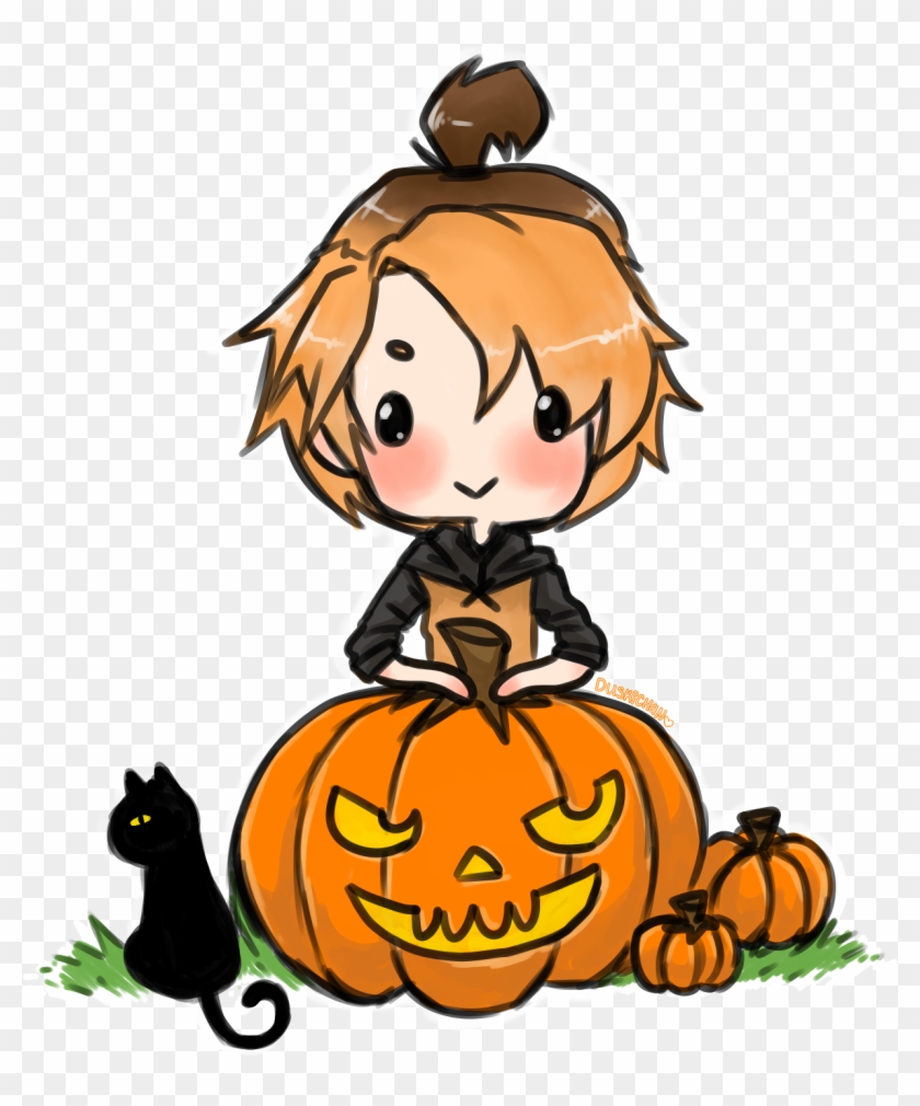 Pumpkin-kun Feels Spoopy By Duskichan - Cartoon #259496