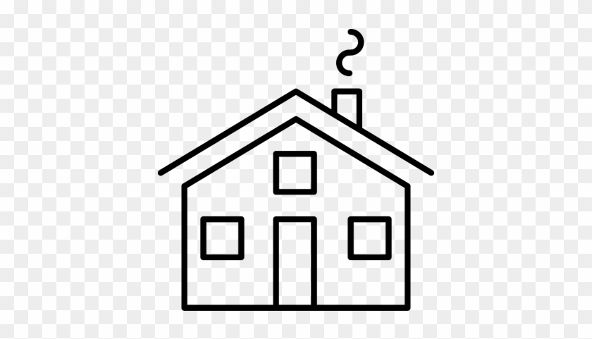 House Small Variant With Chimney Vector - Dibujar Una Casa Con Chimenea #1682613