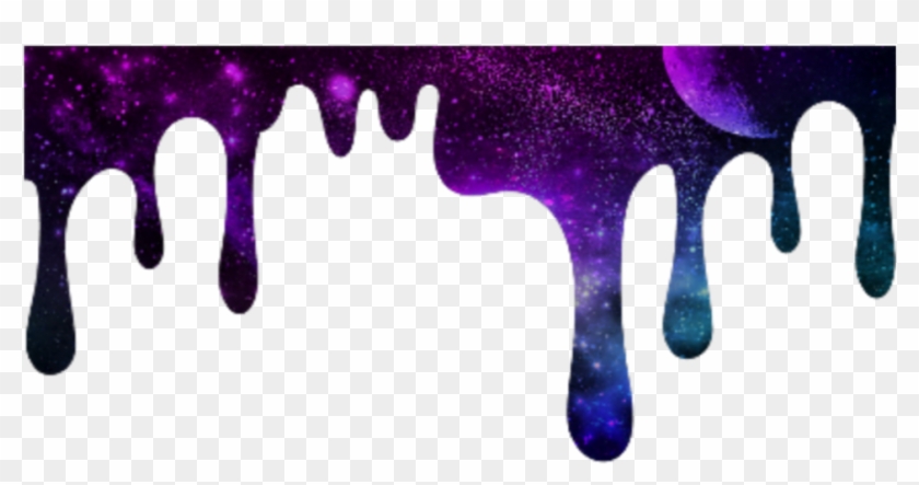 #dripping #melting #galaxy #space #background #overlay - Purple Drip Png #1682782