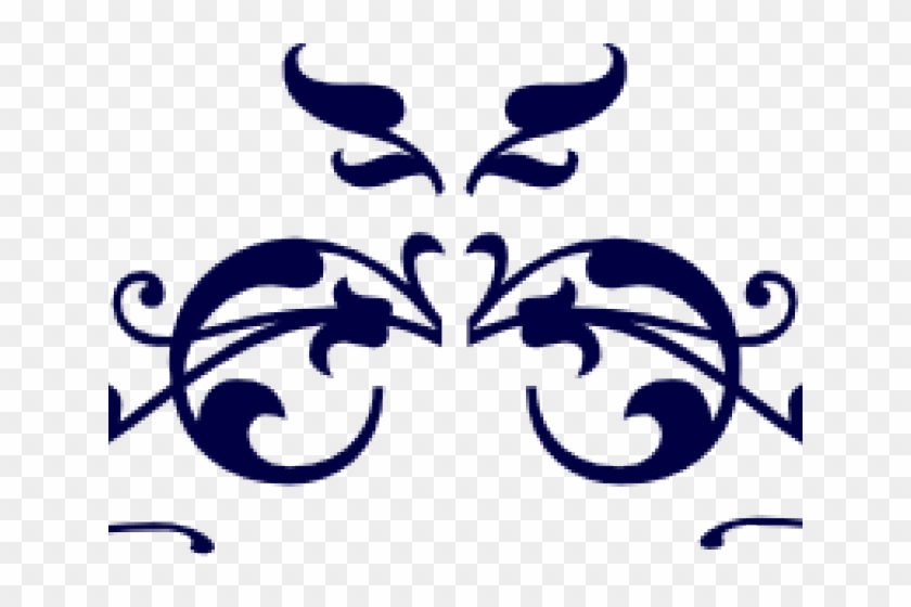 Navy Clipart Swirl - Decorative Elements Clip Art #1682809