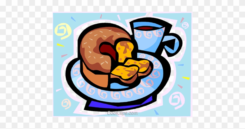 Coffee Cake Royalty Free Vector Clip Art Illustration - Kaffee Und Kuchen Piktogramm #1682827