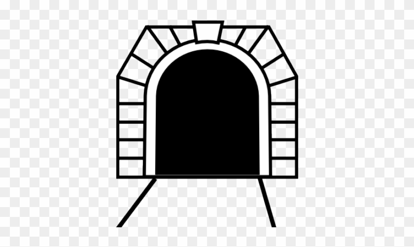 Tunnel Clipart Black And White - Tunnel Ahead Sign #1682859