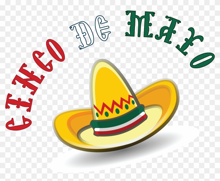 Free Clipart Of A Mexican Sombrero With Cinco De Mayo - Cinco De Mayo Clip Art Png #1682975