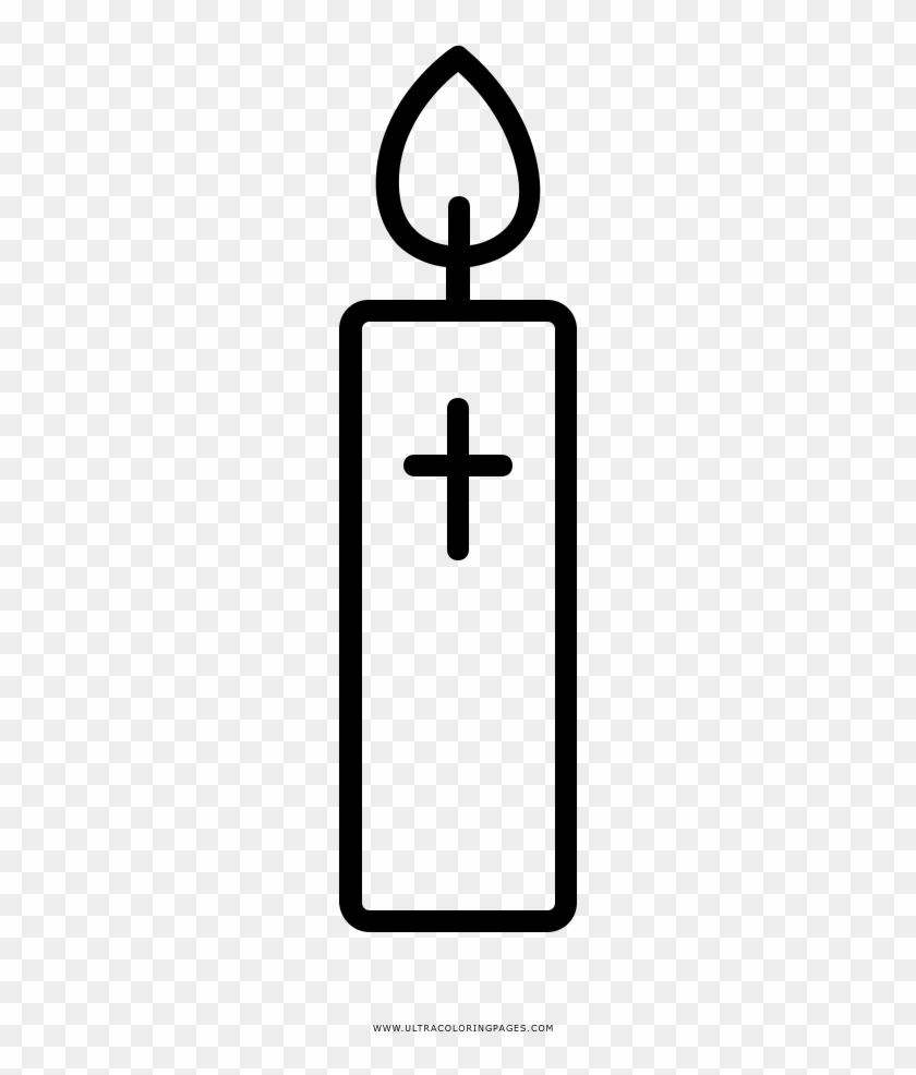 Advent Candle Coloring Pages, Baptism Candle Coloring - Christening Candle Clip Art #1683262