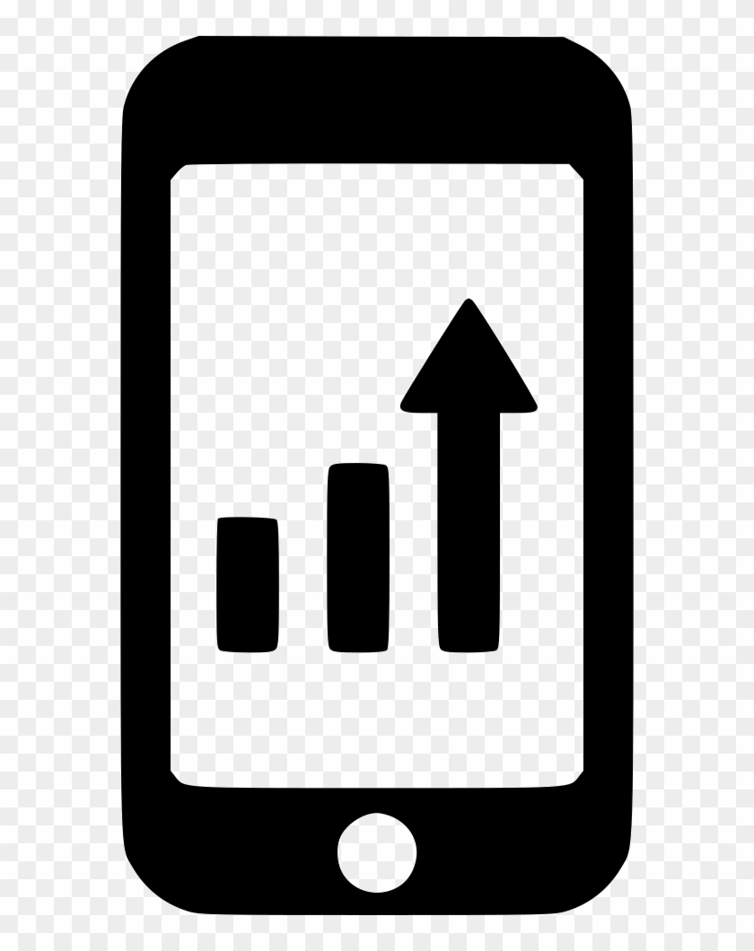 Mobile Graph Analytics Smartphone Increase Svg Png - Mobile Chart Icon #1683402