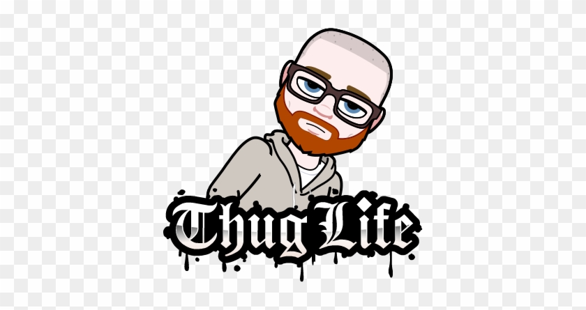 Thug Life Nerd - Bitmoji Girl With Brown Hair #1683406