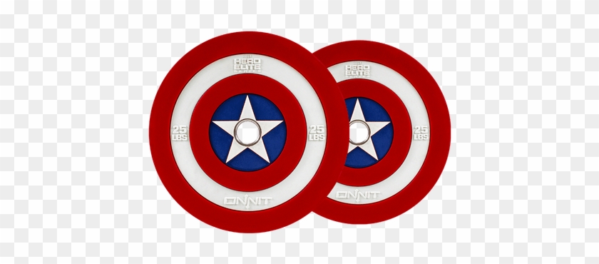 2x25lb Captain America Shield Barbell Plates - Captain America Weight Plates #1683583
