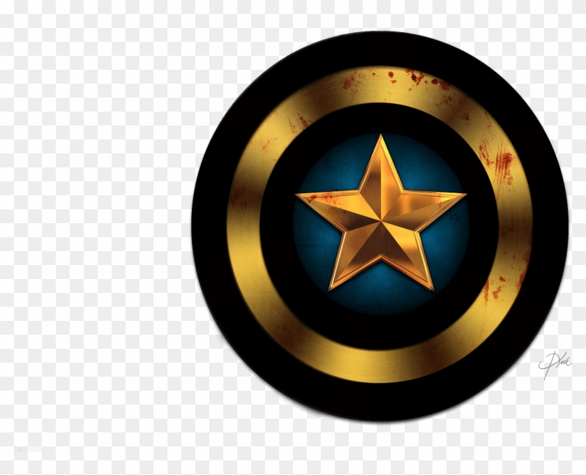 Captain America Shield Black And White - Black Captain America Shield #1683588