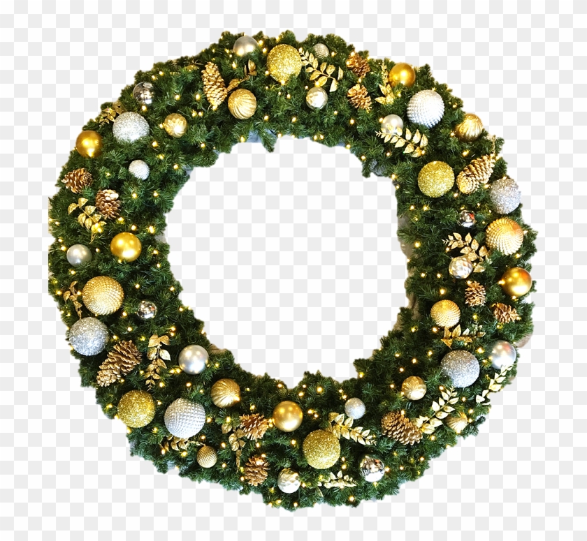 Decorated Lavish Themed Gold Silver Decor Ft - Wreath #1683610