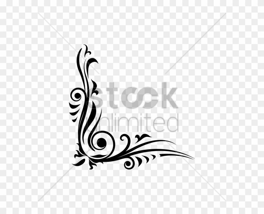 93 Calligraphy Flower Border Designs Png Vector Flowers - Hanging Lamp Png Clipart #1683634