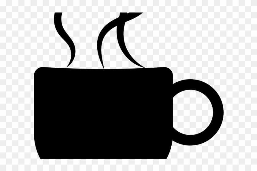 Coffee Clipart Silhouette - Mug Coffee Clip Art Black And White #1683704