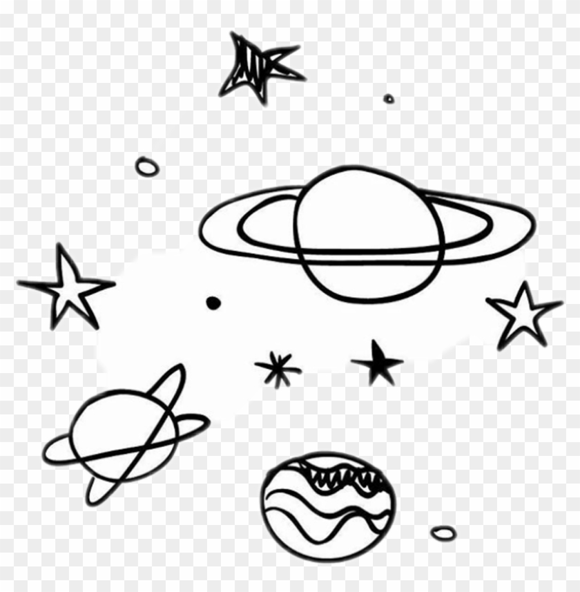 Black Sticker - Aesthetic Space Background #1684035