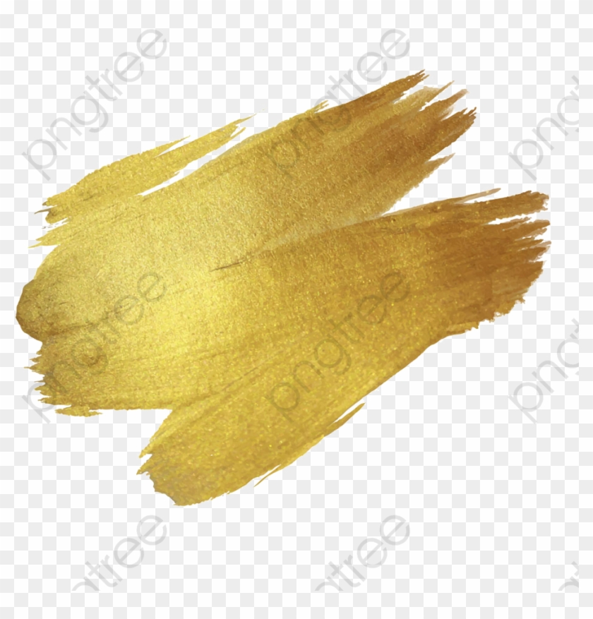 Gold Paint Png Clipart - Gold Paint Stroke Png #1684292