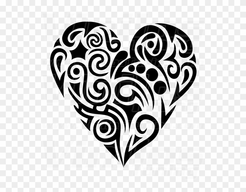 Tribal Hearts Megapegatinas - Tribal Hearts - Full Size PNG Clipart ...