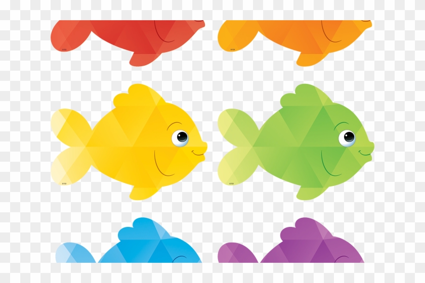 Six Fish Cliparts - Fish Clipart Different Colors #1684316