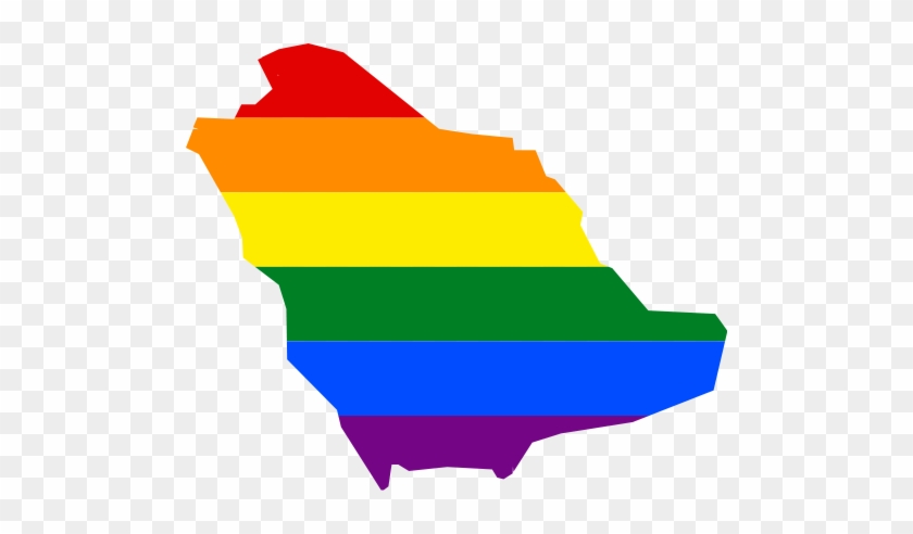 Lgbt Flag Map Of Saudi Arabia - Country Saudi Arabia Flag #1684456