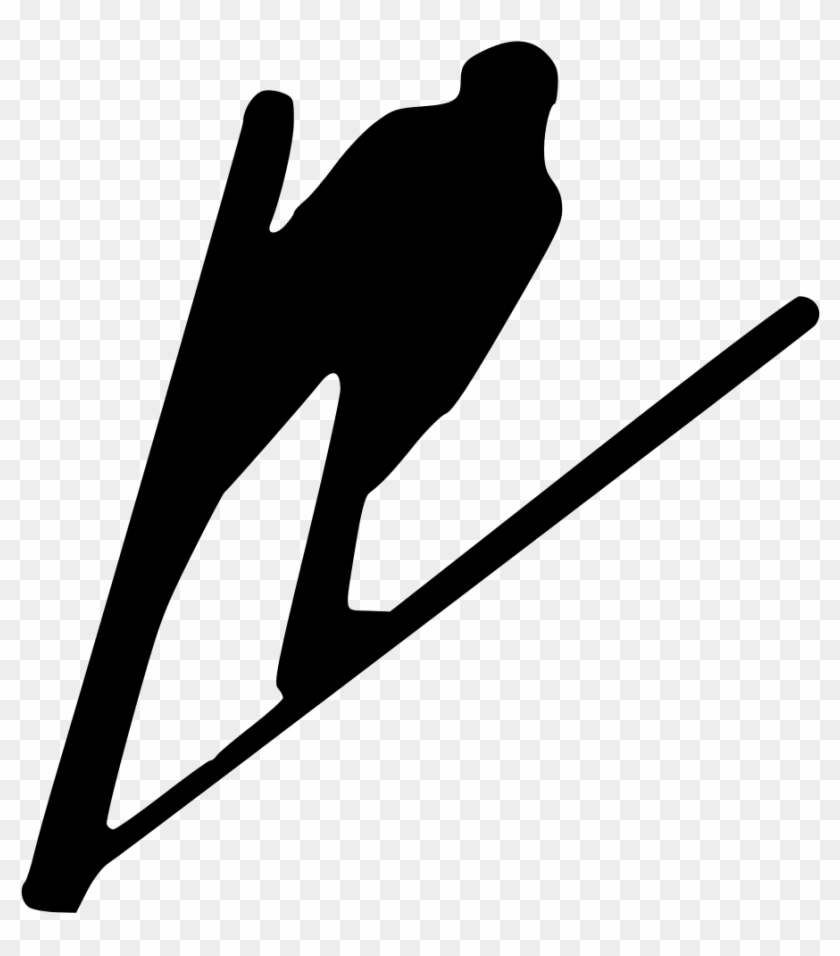 File - Skoczek - Svg - Ski Jumping Silhouette Png #1684851