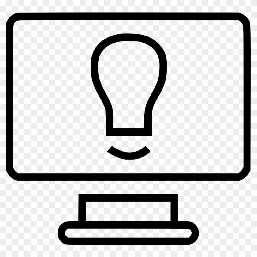 Brilliant Idea Light Bulb Monitor Comments - Wireframes & Mockups Icon #1685013