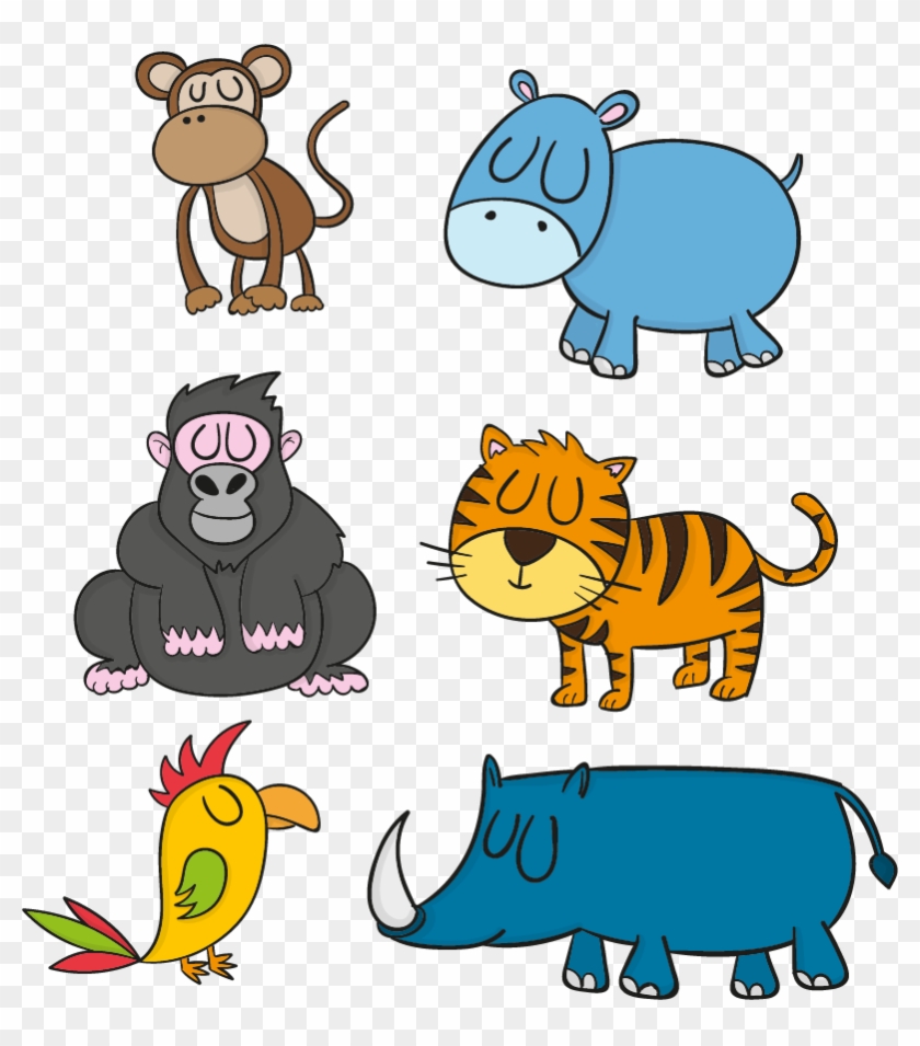 Autocolantes Pequenos Decorativos Animais A Dormir - Clip Art #1685189