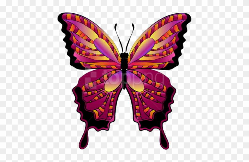 Free Png Download Red Butterfly Clipart Png Photo Png - Butterfly Clip Art Red #1685241
