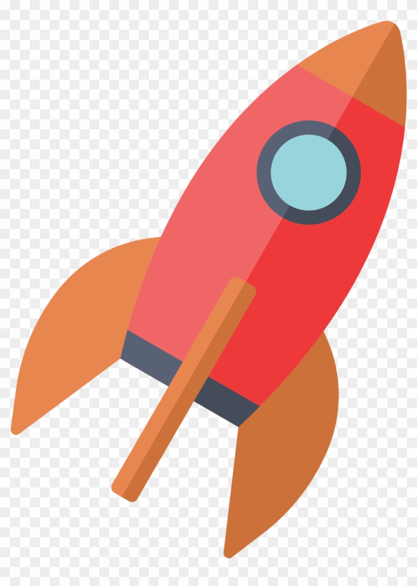 Rocket Clipart Transparent Png , Png Download - Flat Design Rocket Png #1685386