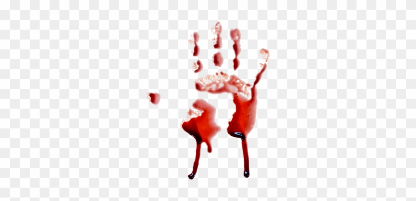 Blood Hand Photo - Bloody Handprint Transparent Background #1685445