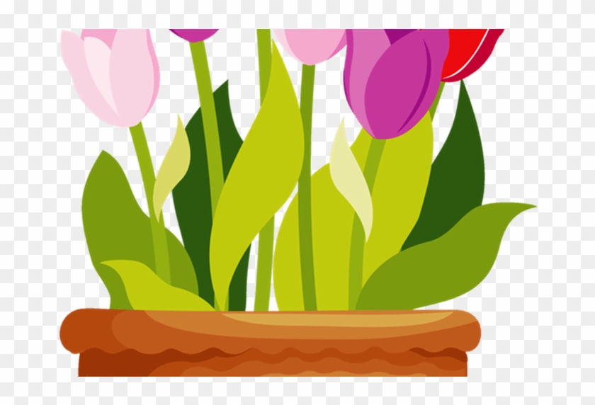 Garden Clip Art Free - Flowers In Pot Clipart #1685469