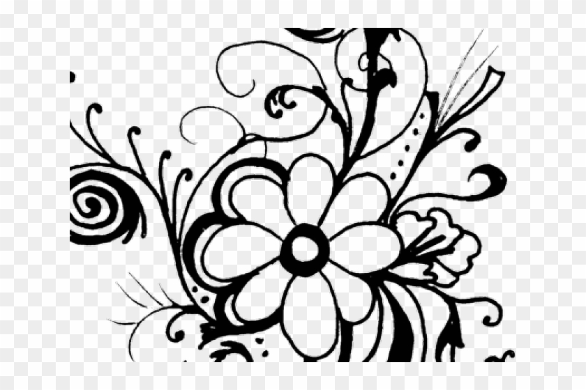 Daffodil Clipart Sampaguita - Flower Black And White Clipart Borders #1685474