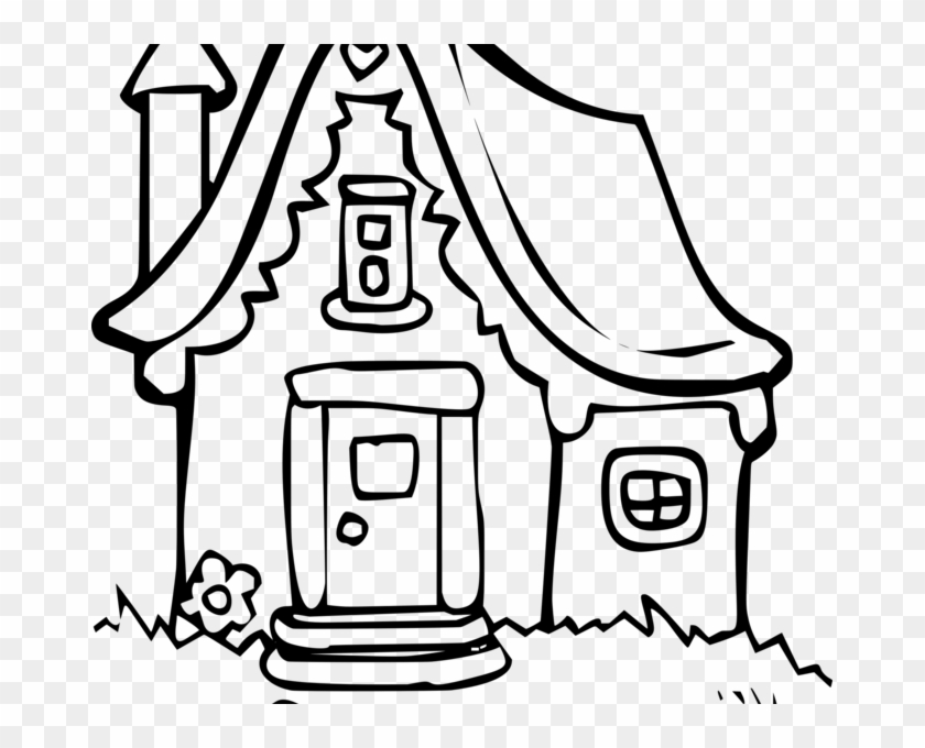 Coloring Book Clipart - Cottage Clipart Black And White #1685587