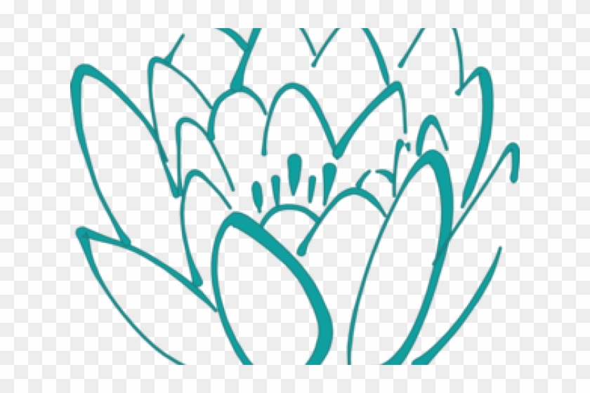 Lotus Clipart Teal - Lotus Flower Clip Art #1685804