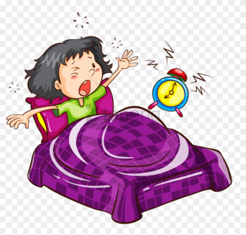 Free Png Cartoon Images Waking Up With Alarm Girls - Levantarse Niña #1685850